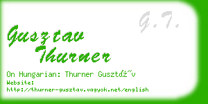 gusztav thurner business card